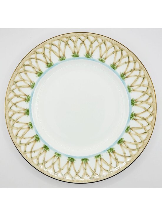 Lenox Other - Lenox British Colonial Bamboo Luncheon Plate 9.25" Porcelain Palm Tree